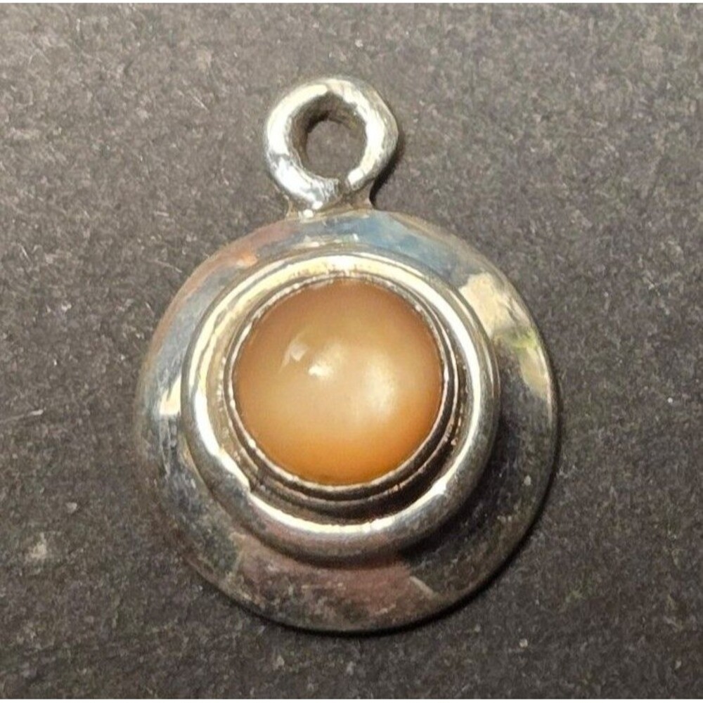 Orange Sterling Silver Pendant